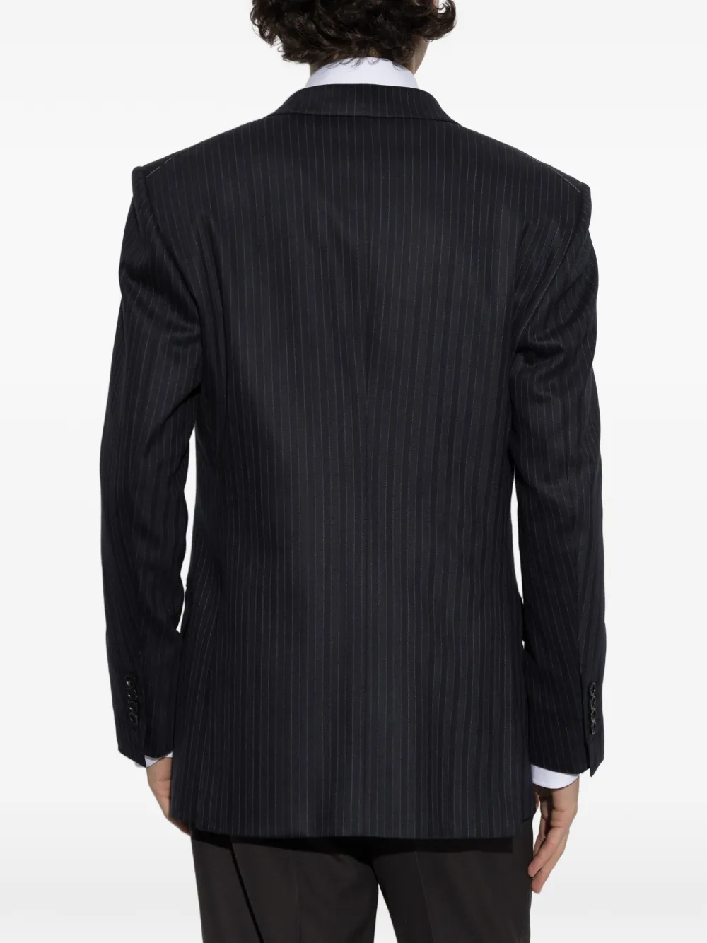 TOM FORD Blazer met krijtstreep Blauw