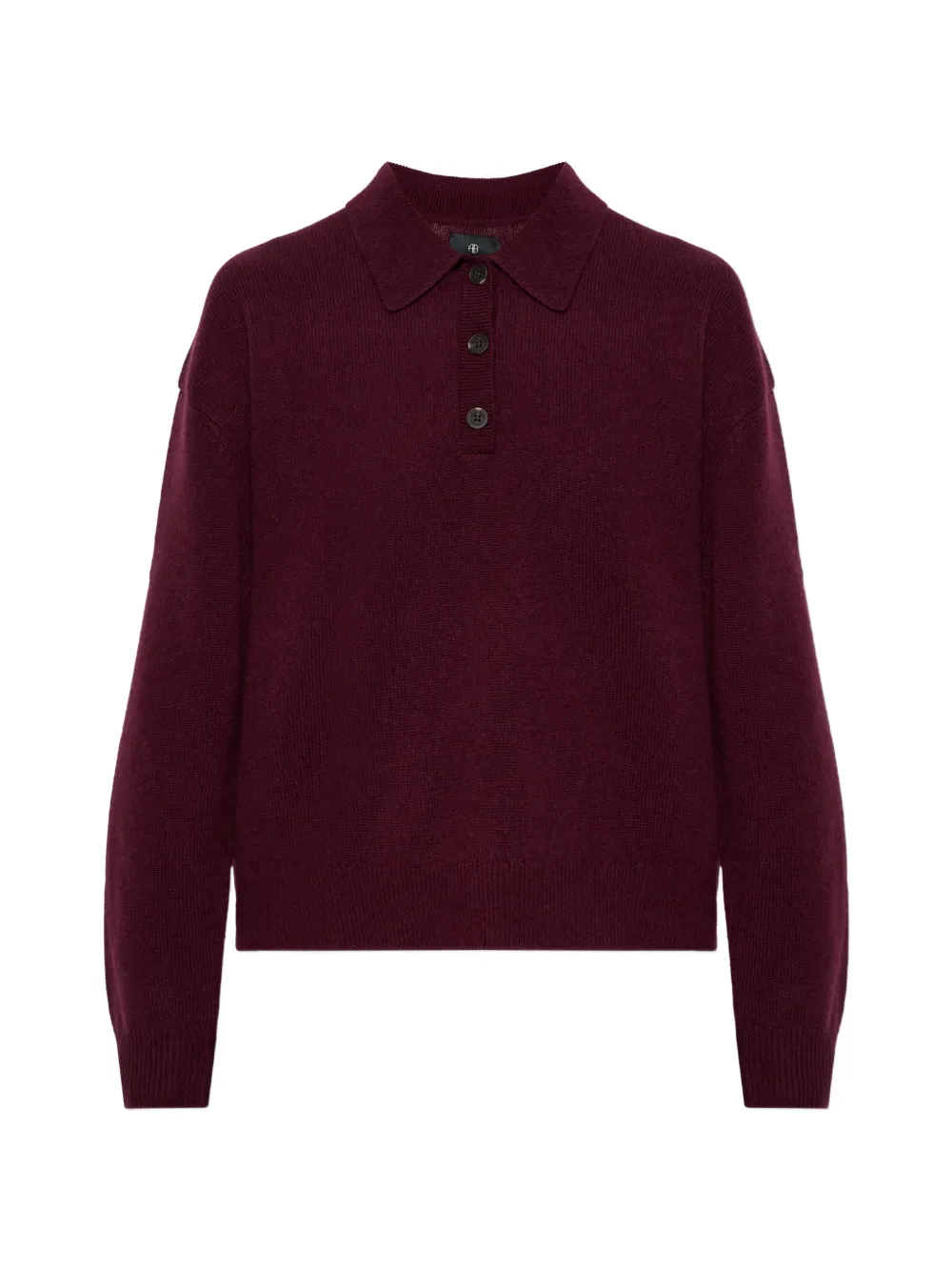 ANINE BING Lee polo sweater - Rosso