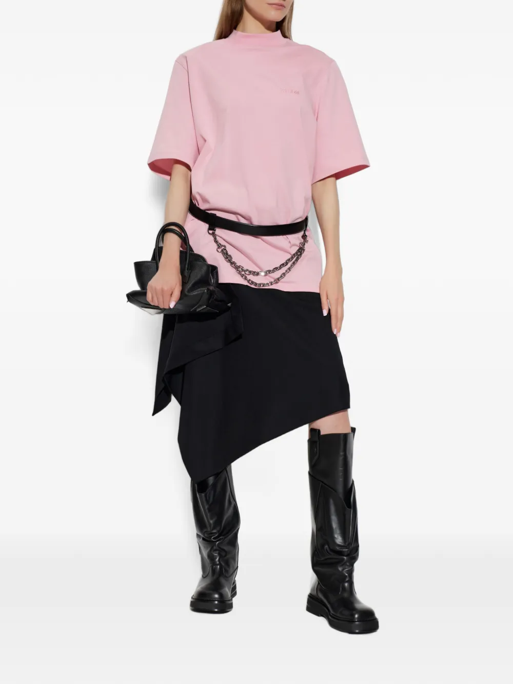The Attico T-shirt met schoudervullingen Roze