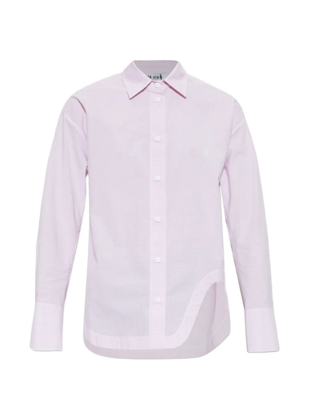 The Attico checked-pattern cutout-detail shirt - Rosa