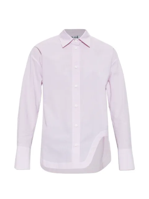 The Attico checked-pattern cutout-detail shirt