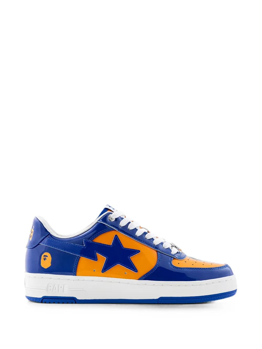 A BATHING APE® Bape Sta patent-finish sneakers - Blau