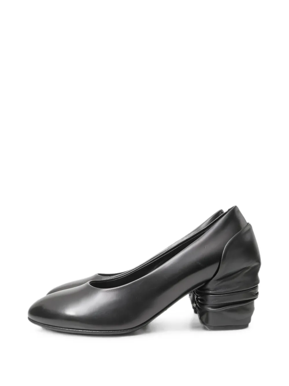 Comme Des Garçons draped heeled pumps - Nero