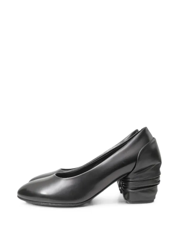 Comme des Garçons Draped Heeled Pumps in Black