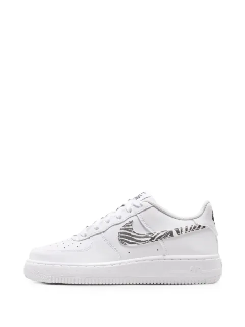 Nike Kids Air Force 1 GS zebra-print sneakers