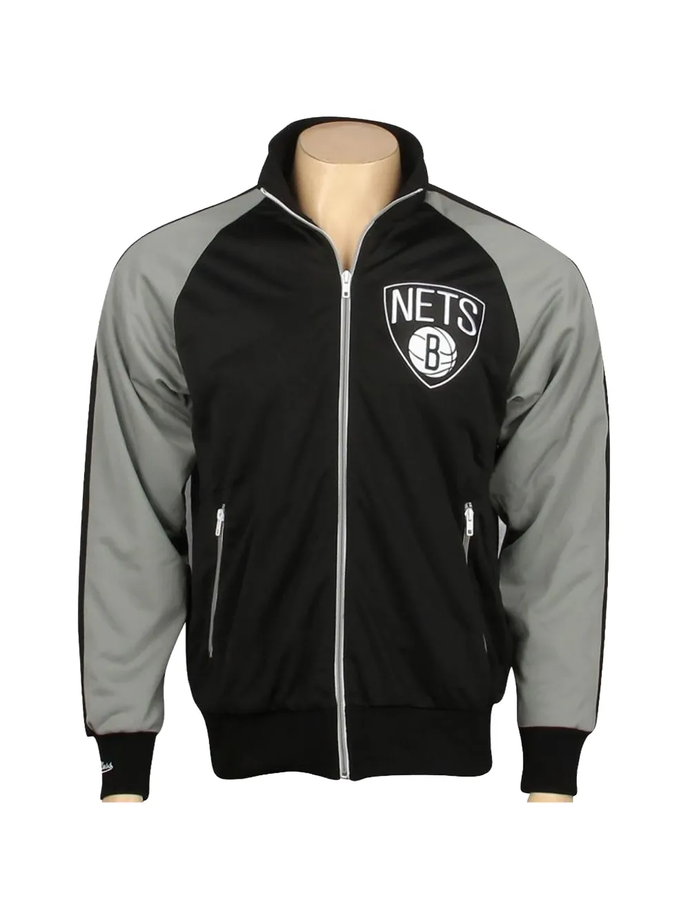 Mitchell & Ness veste zippée Brooklyn Nets à patch logo - Noir Mitchell & Ness veste zippée Brooklyn Nets à patch logo - Noir