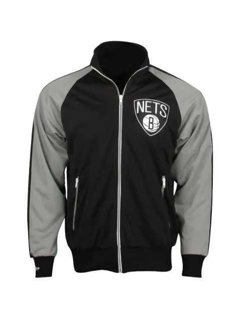 Mitchell & Ness Brooklyn Nets logo-patch bomber jacket