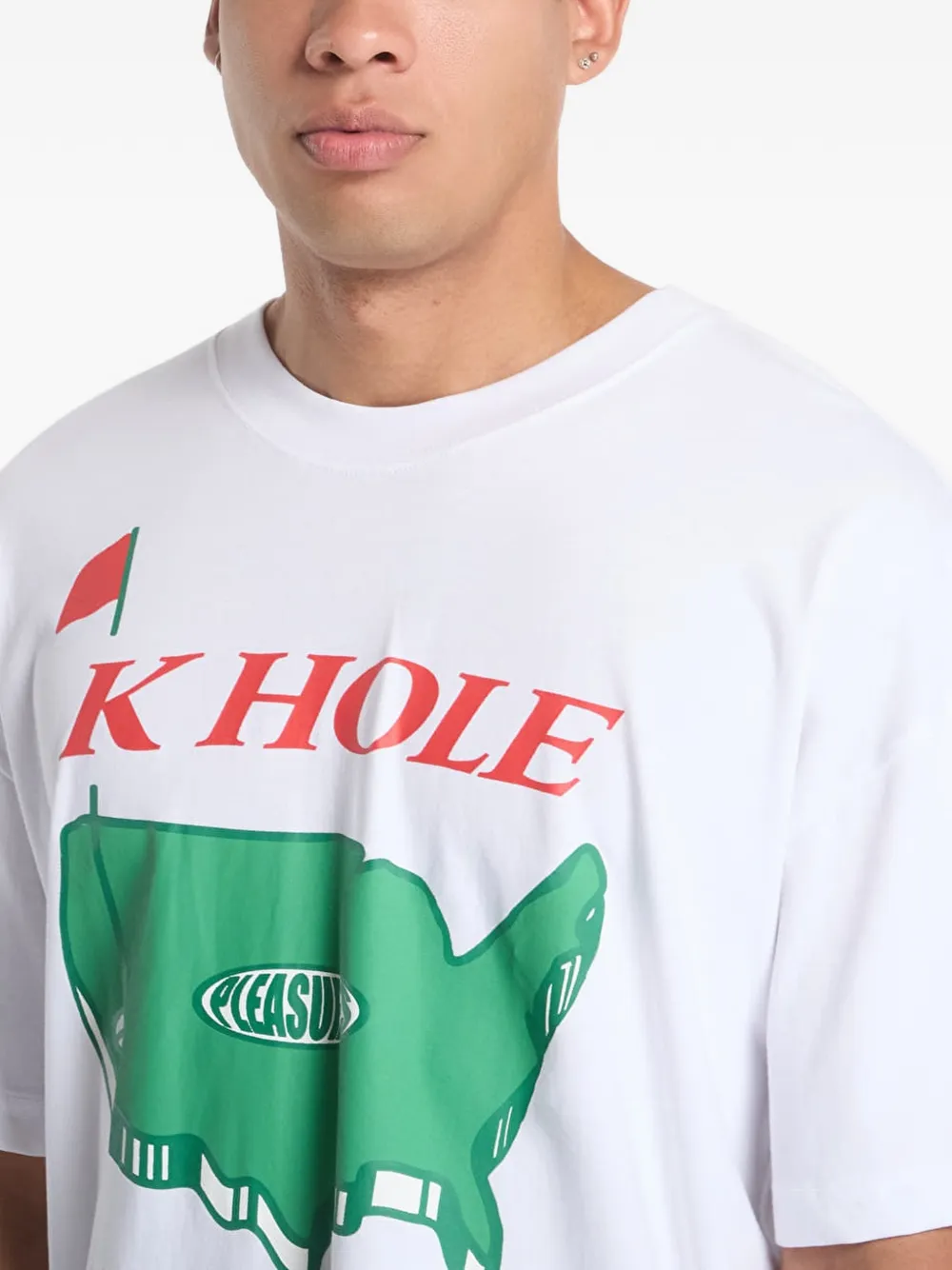 Pleasures T-shirt met grafische print Wit