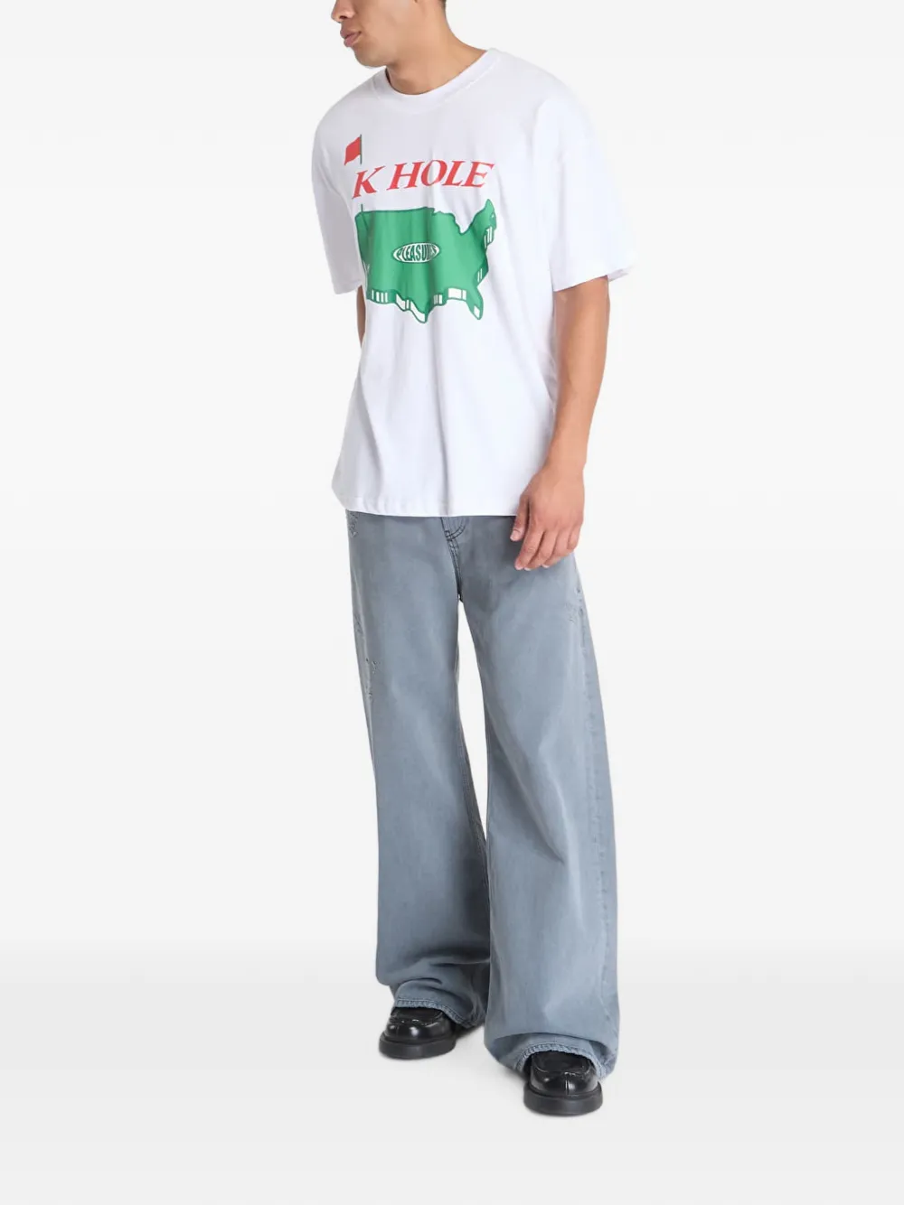 Pleasures T-shirt met grafische print Wit