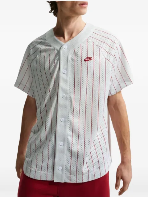 Nike pinstriped mesh-knit jersey