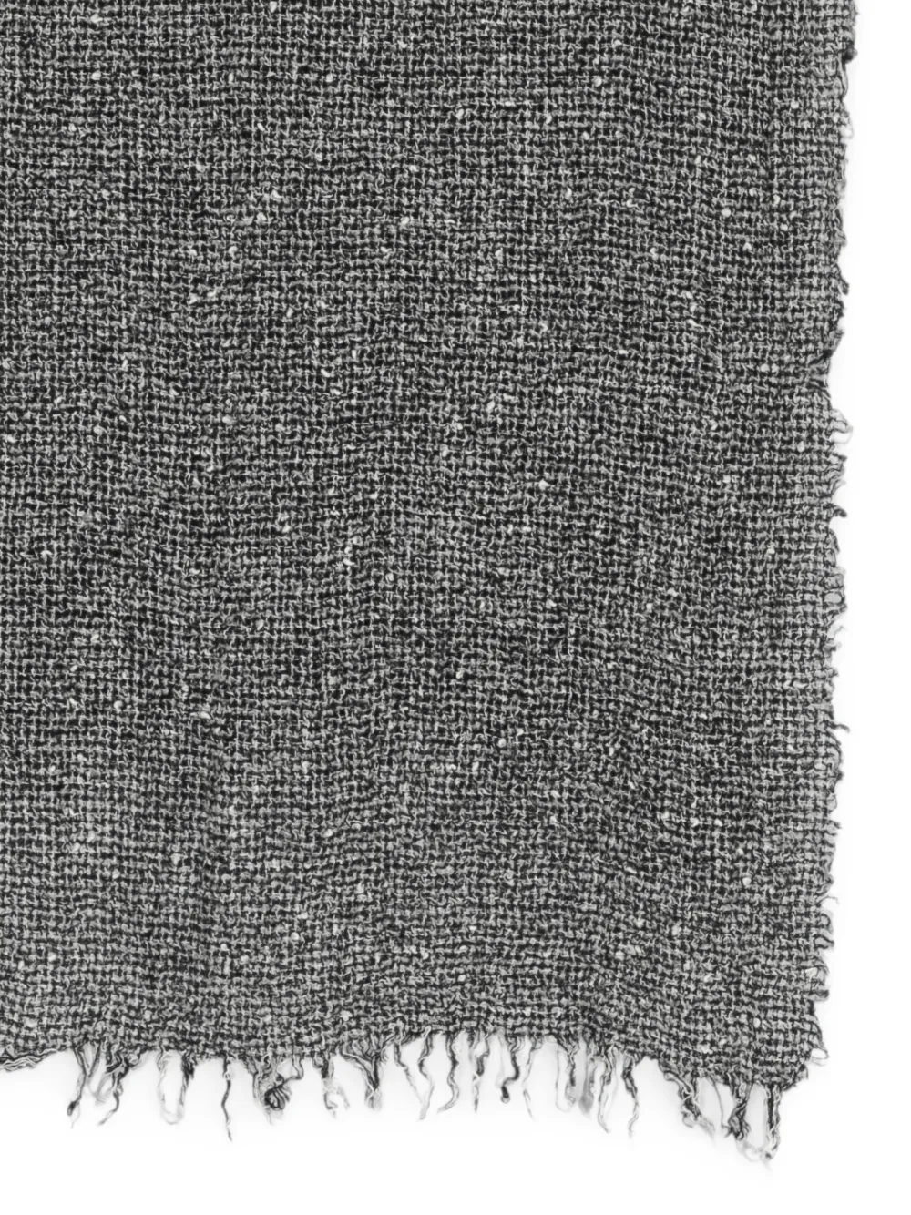 Faliero Sarti Marchetto fringed-edge textured scarf Grijs