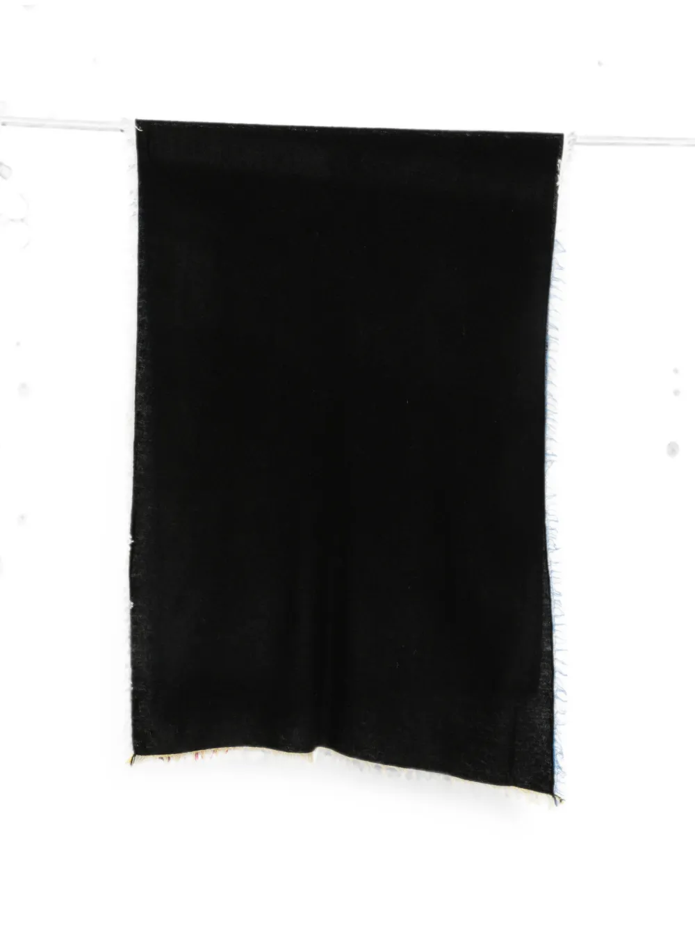 Faliero Sarti Addy frayed-edge scarf - Nero