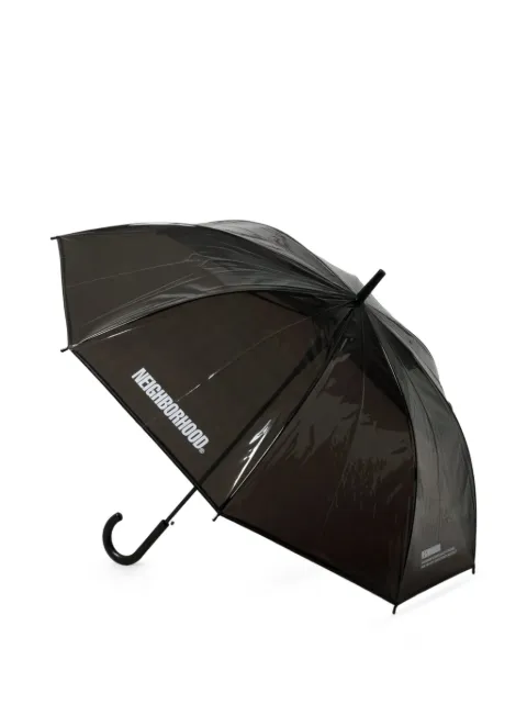 Neighborhood logo-print transparent umbrella