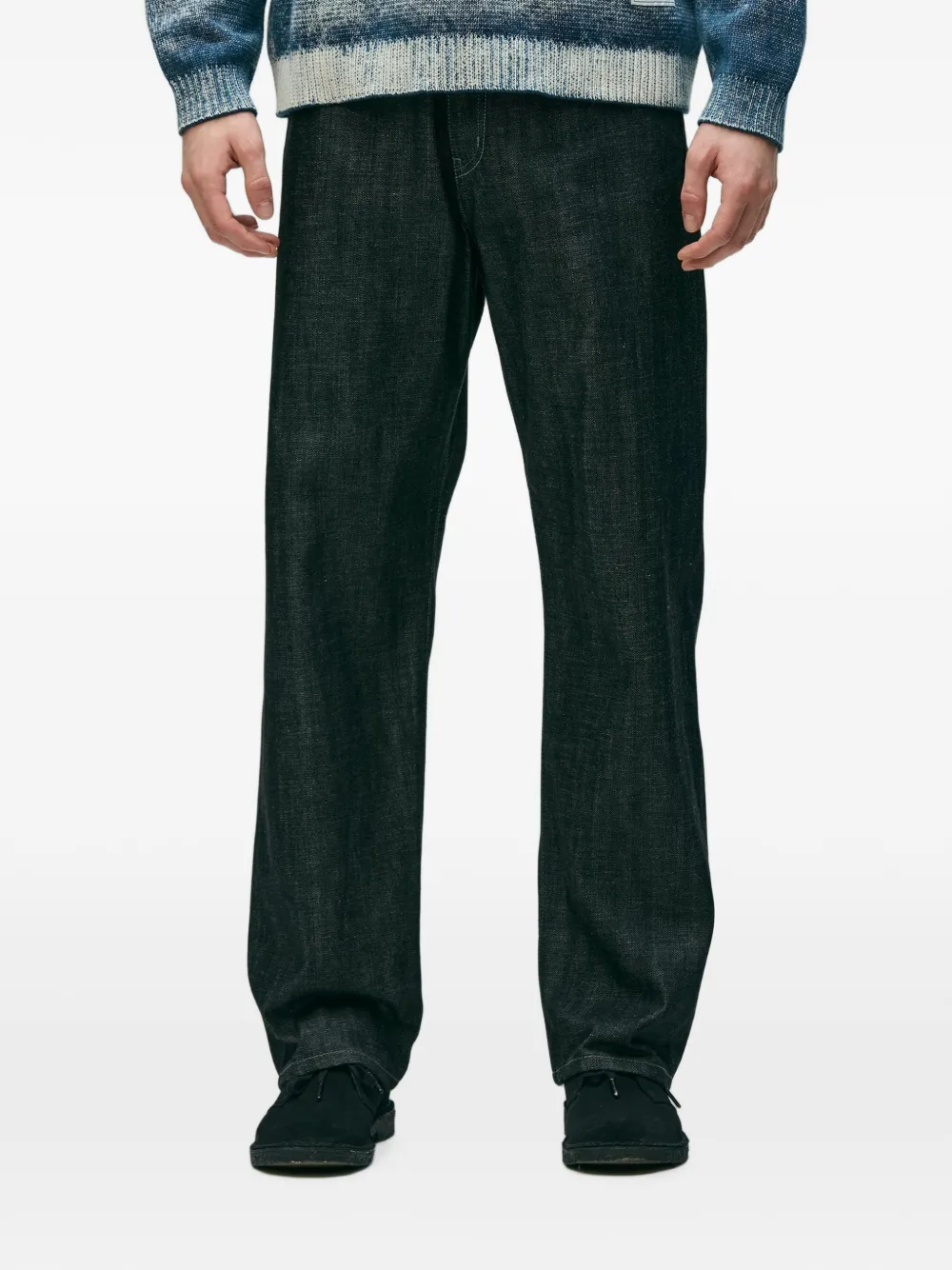 Neighborhood Rigid straight jeans Zwart