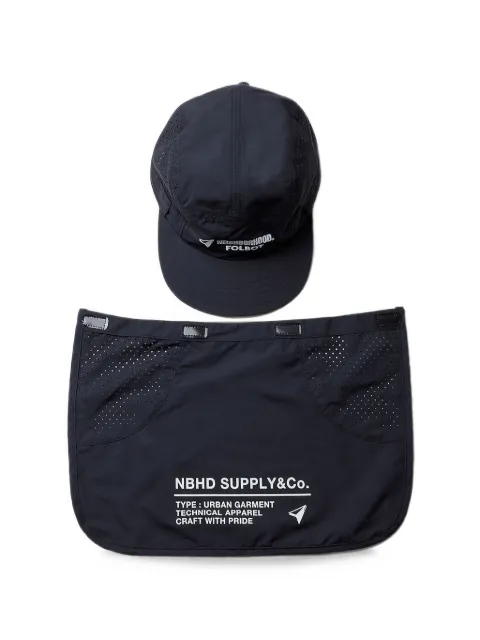 Neighborhood logo-print panelled cap