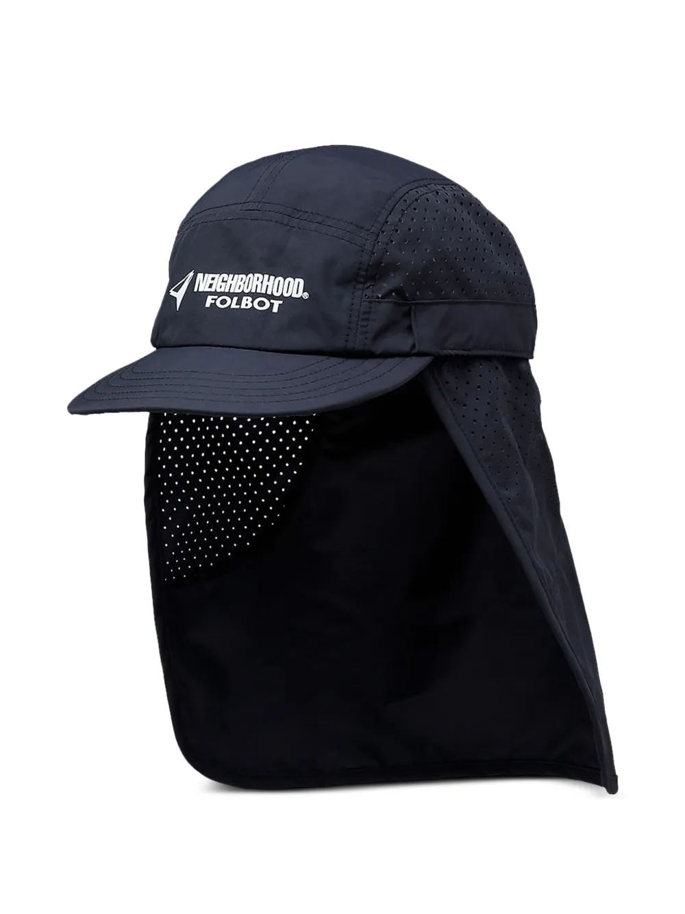 Neighborhood logo-print panelled cap