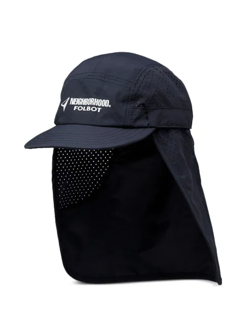 Neighborhood logo-print panelled cap