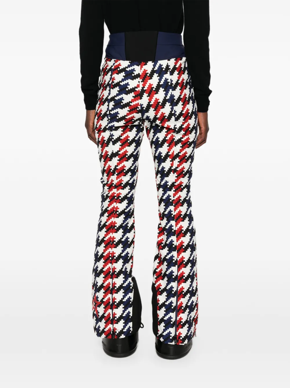 Perfect Moment Aurora skibroek met pied-de-poule print Wit