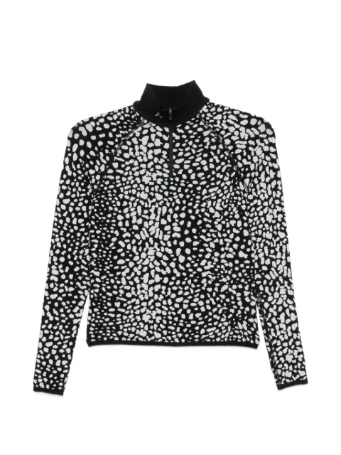 Perfect Moment top estampado de leopardo en jacquard