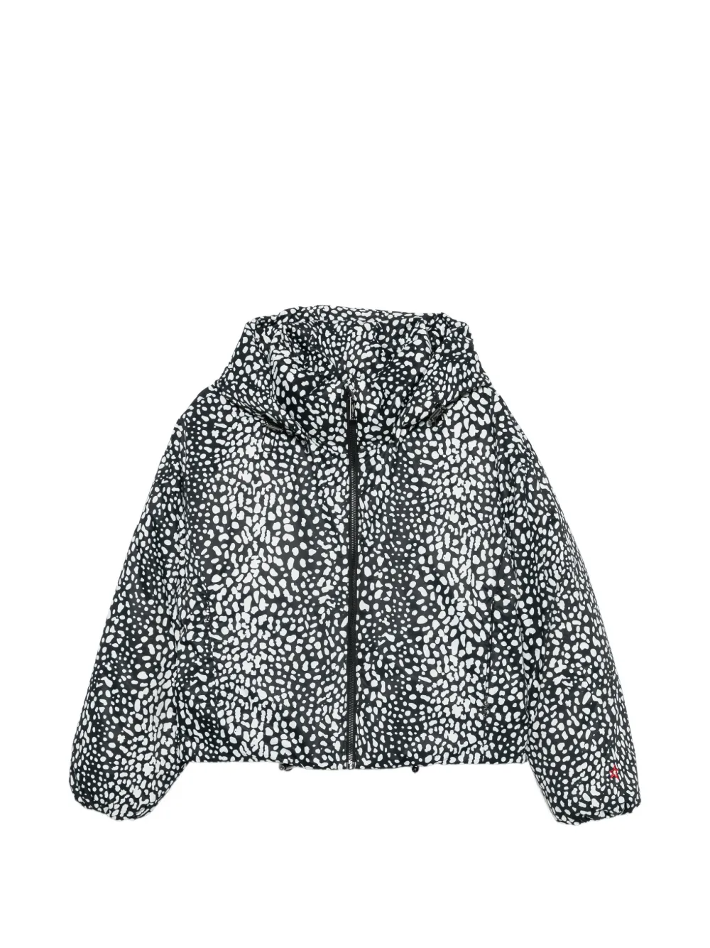 Perfect Moment Bubble Skijacke mit Leopardenprint - Schwarz