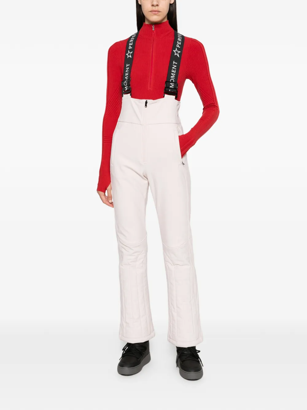Perfect Moment Slalom logo-strap ski pants Roze