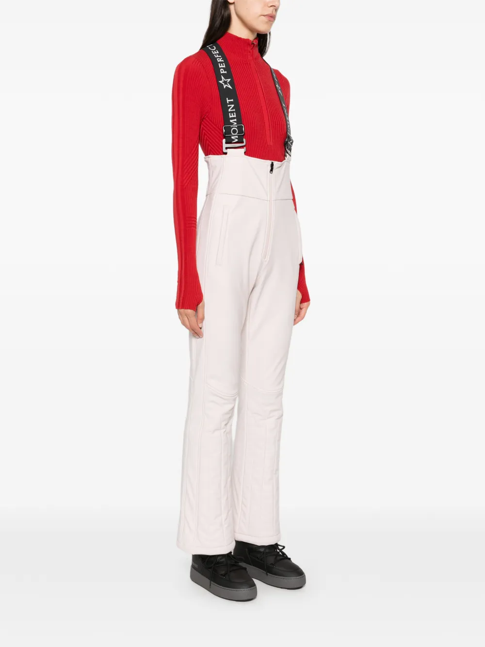 Perfect Moment Slalom logo-strap ski pants Roze