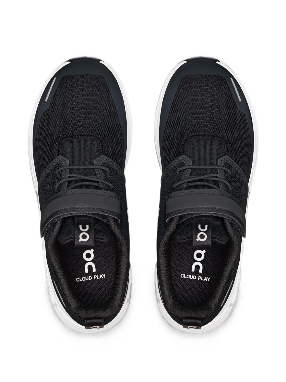 on running kids Cloud Play 2 touch-strap sneakers Zwart