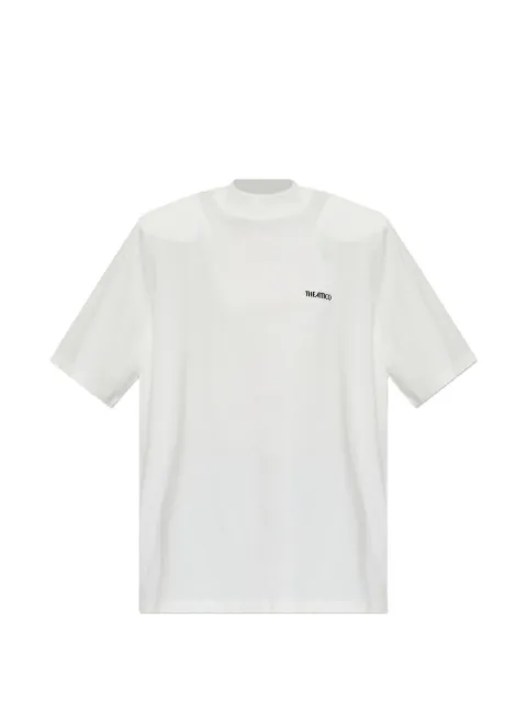 The Attico playera con hombreras y logo bordado