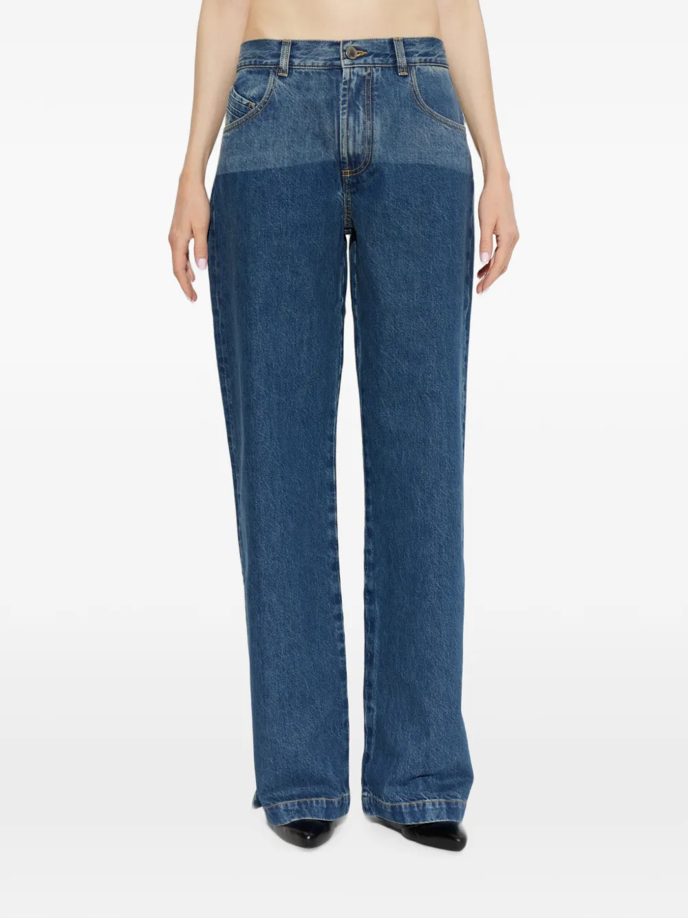 The Attico Deep Blue jeans Blauw