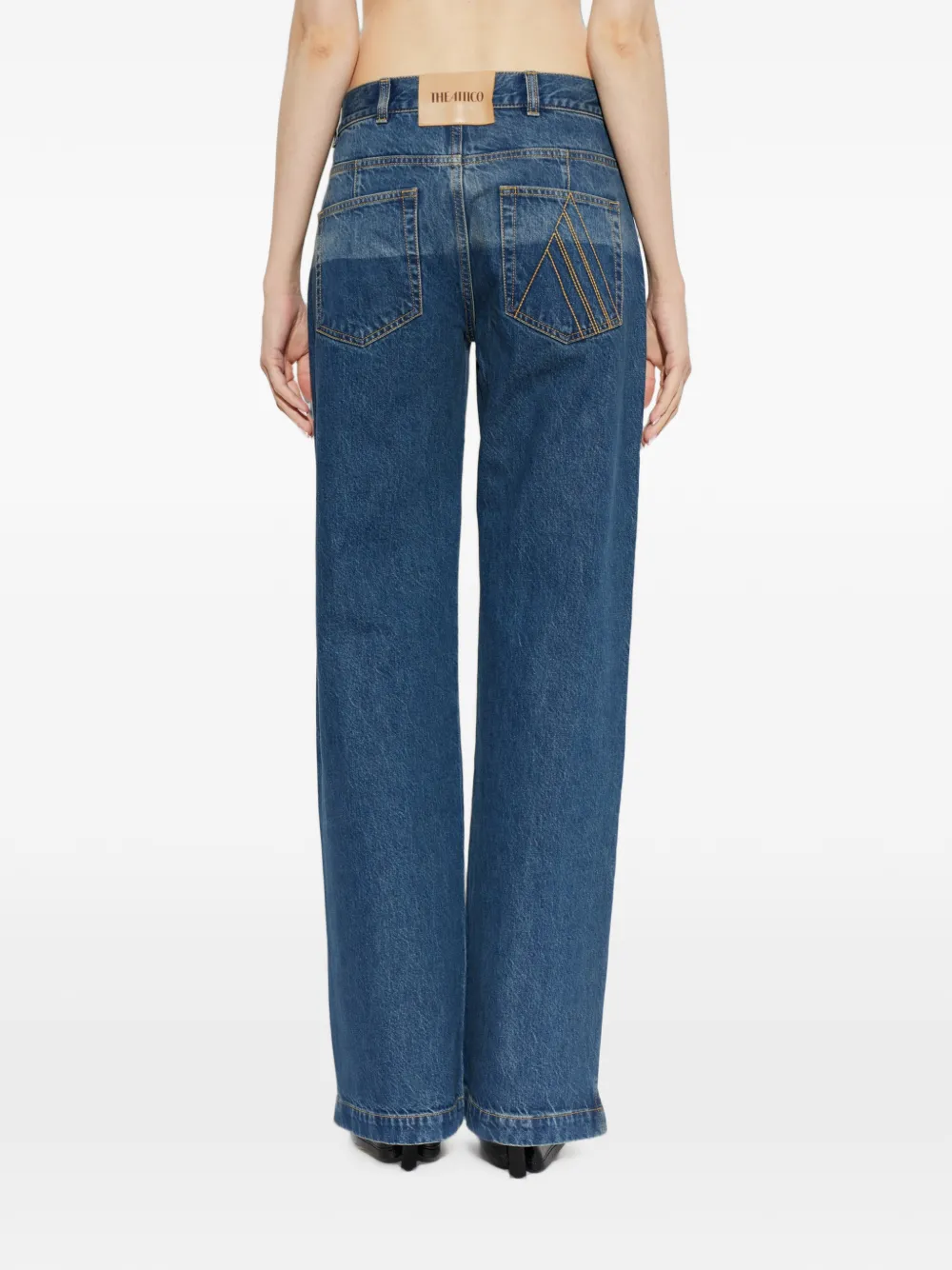 The Attico Deep Blue jeans Blauw