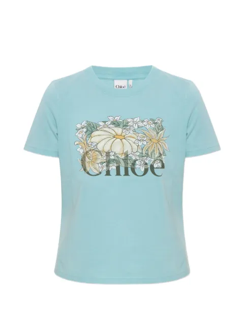 Chloé t-shirt en jersey de coton à logo
