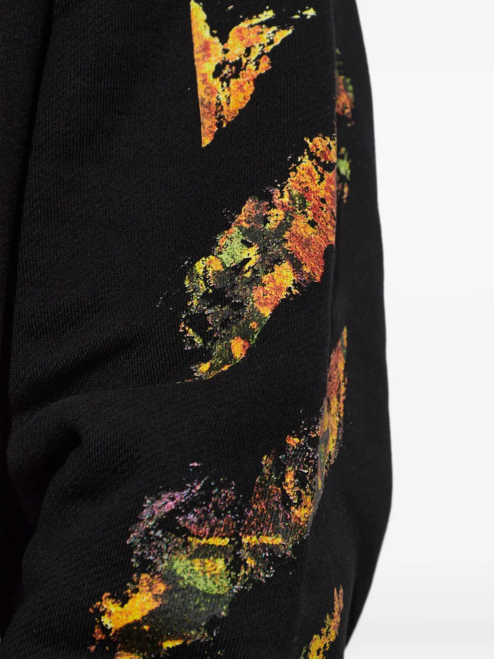 Off-White Arrows-print drawstring hoodie Zwart