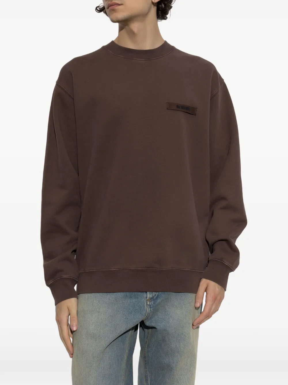 Jacquemus logo-patch sweatshirt Bruin