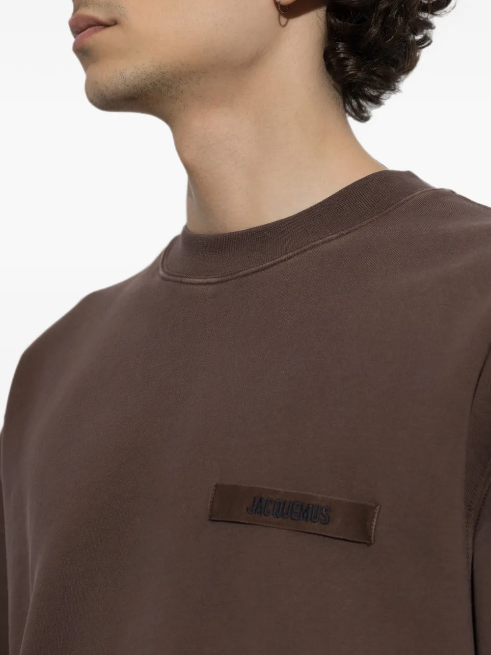 Jacquemus logo-patch sweatshirt Bruin