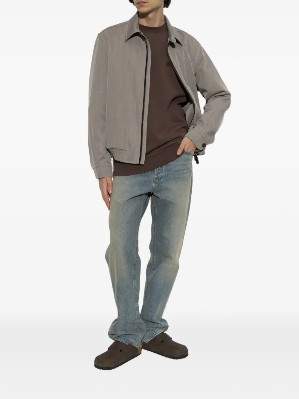 Jacquemus logo-patch sweatshirt Bruin