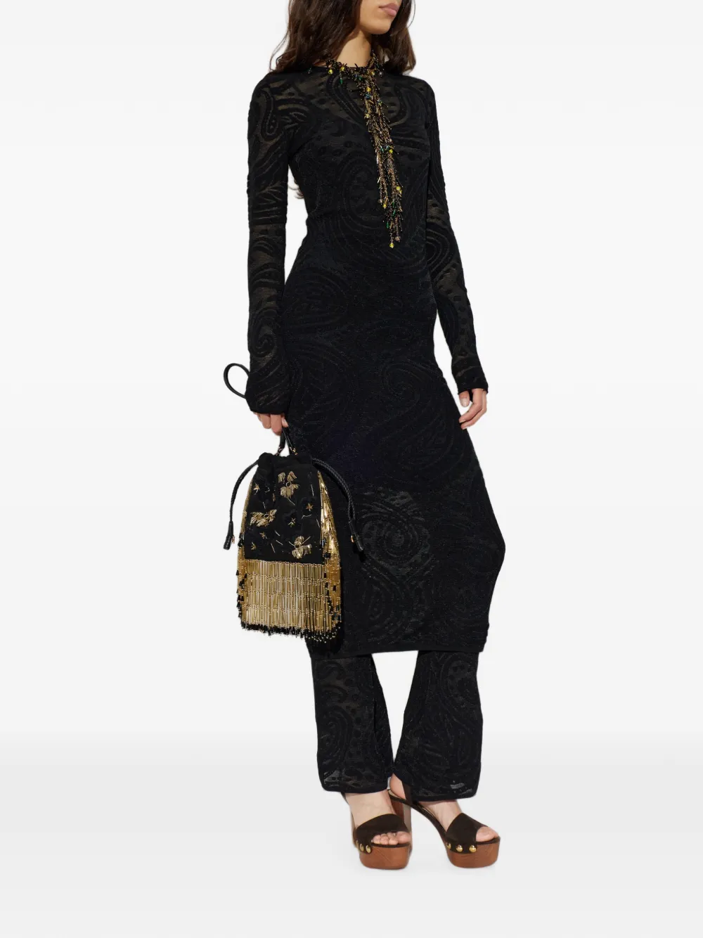 ETRO Jurk met lange mouwen Zwart