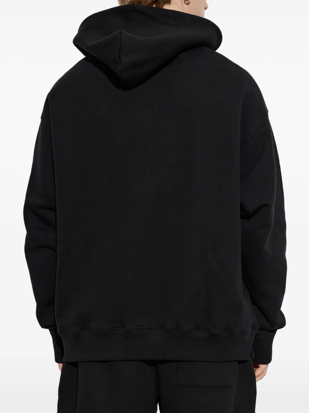 Off-White Hoodie met logoprint en trekkoord Zwart