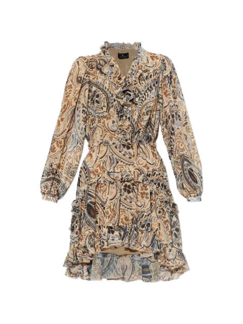 ETRO Paisley-print ruffled dress