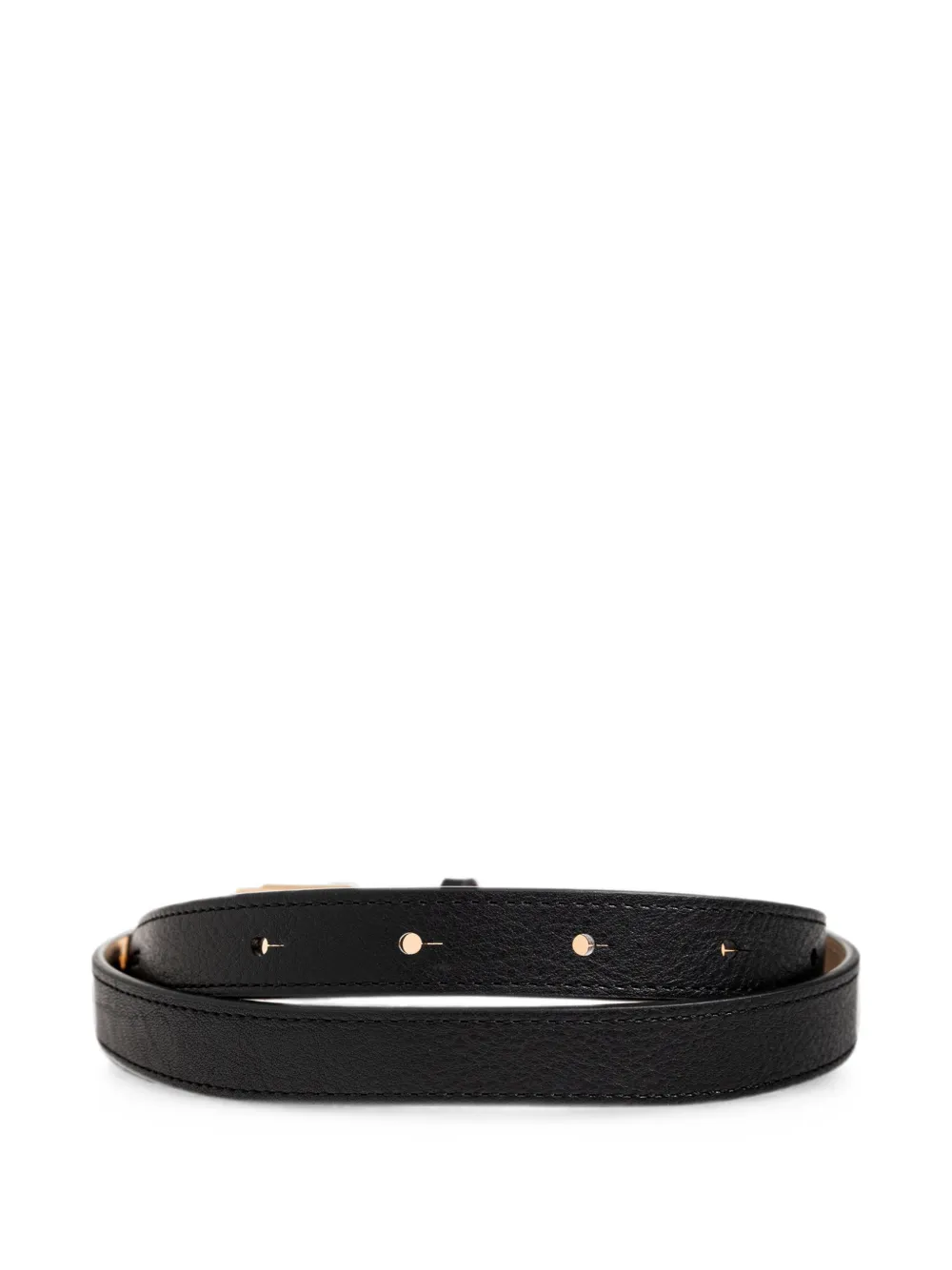 Dsquared2 D2 Plaque Leather Belt In Black