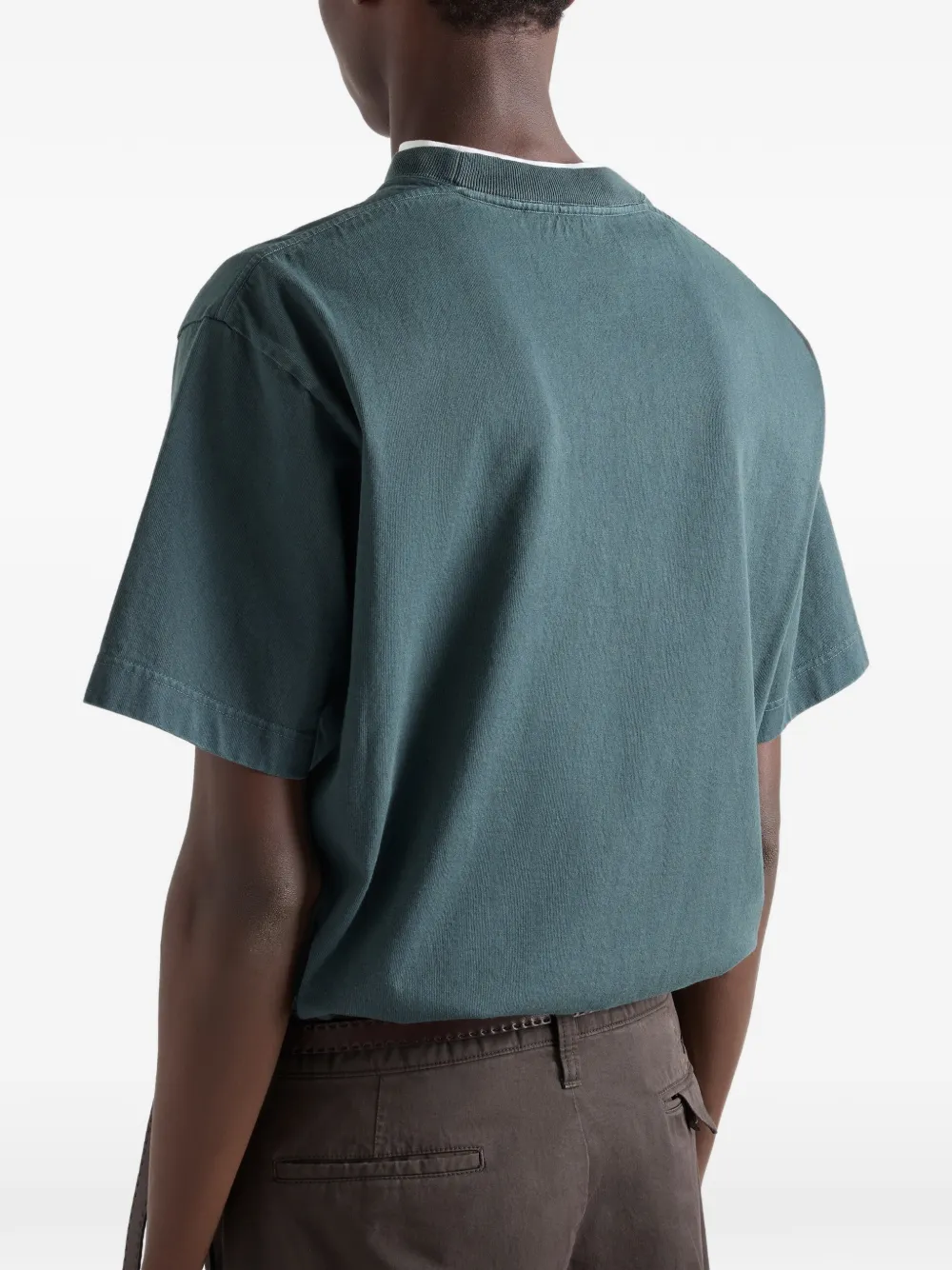 Prada Cotton T-shirt In Green