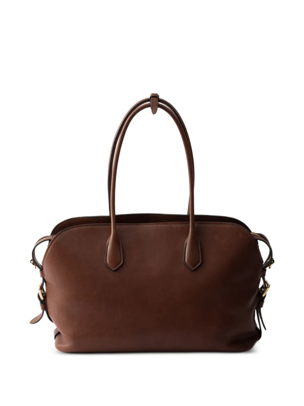 Prada Grote Signet shopper Bruin