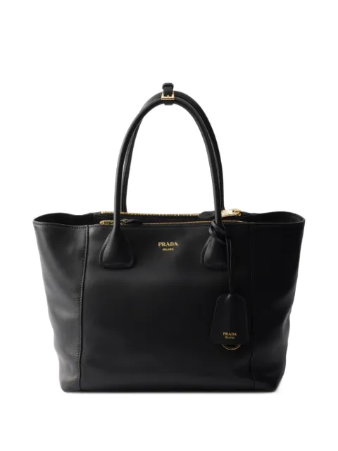 Prada large leather tote bag