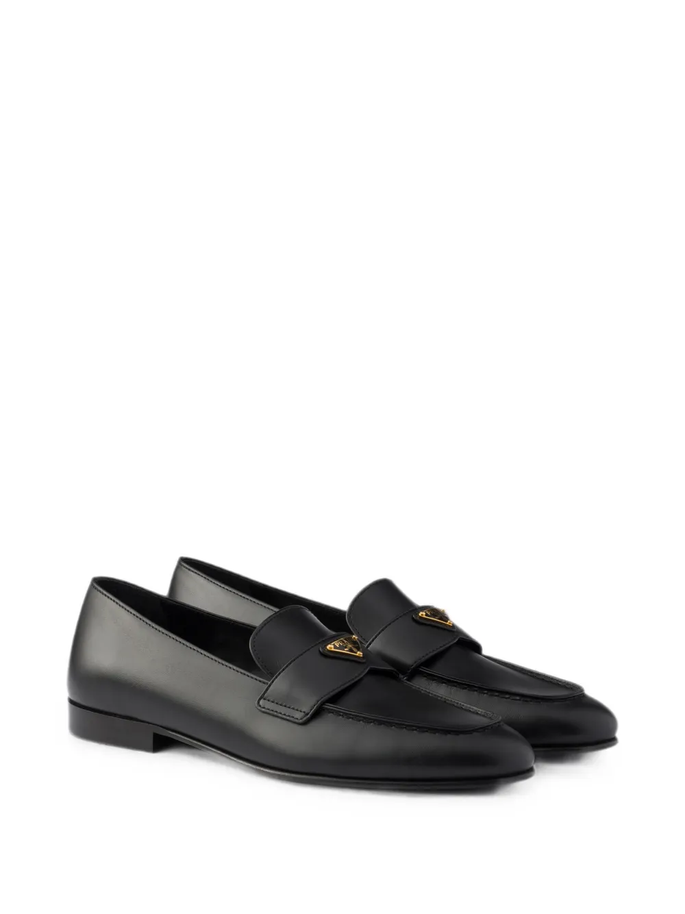Prada Leather loafers Zwart