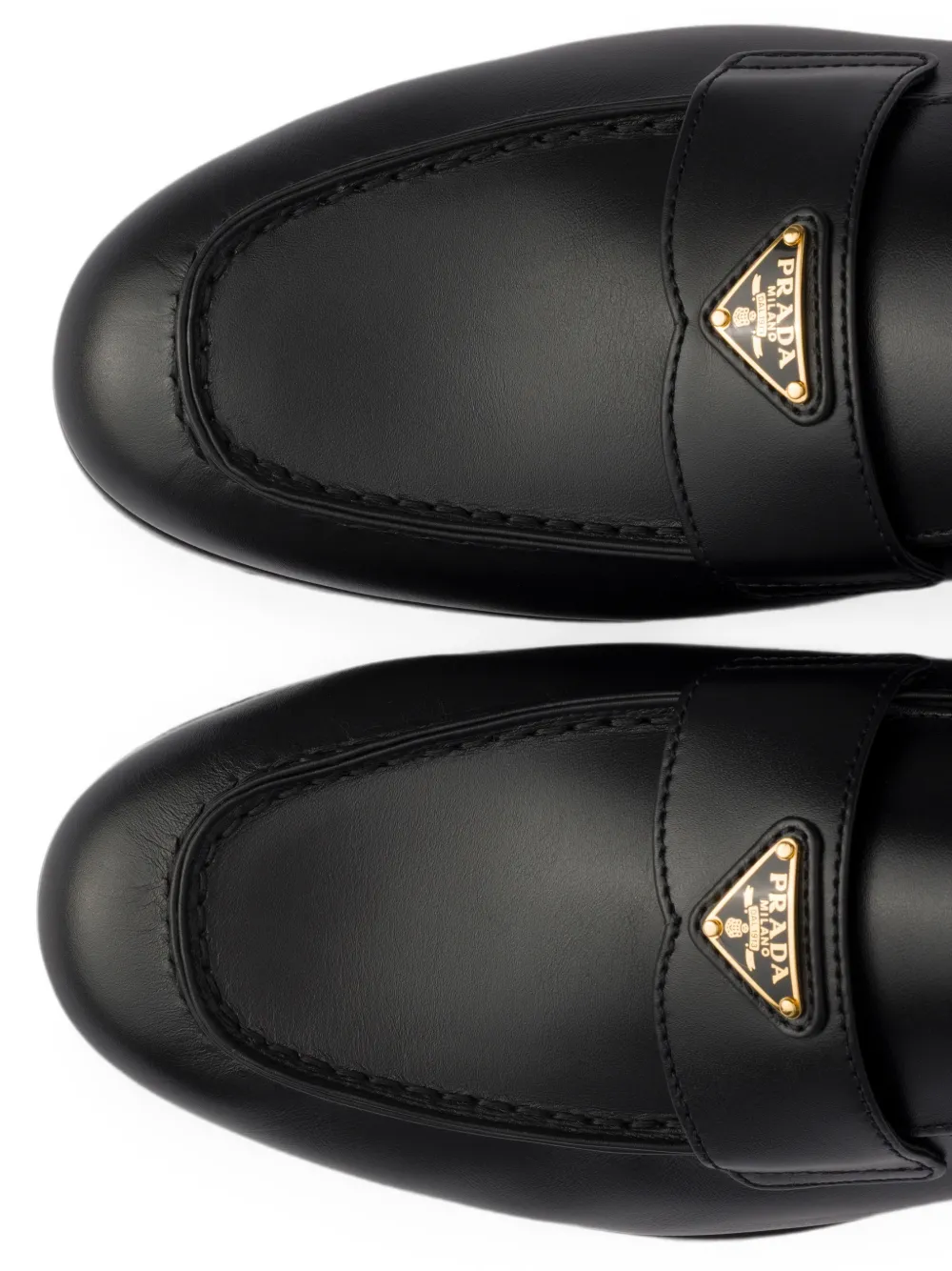 Prada Leather loafers Zwart