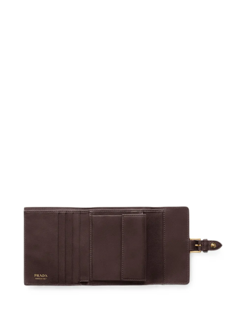 Prada Portemonnee van nappa leer Bruin