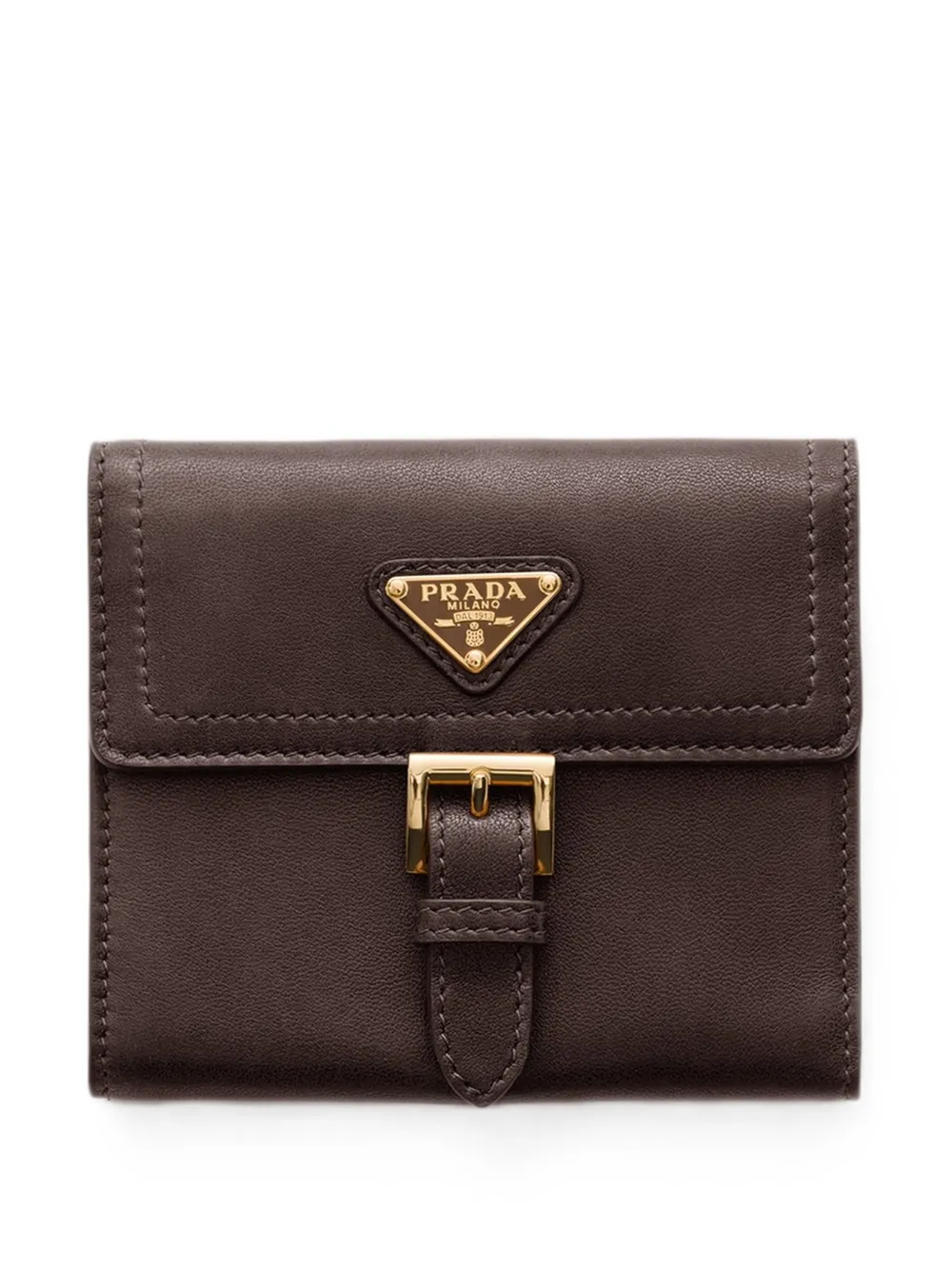 Prada small nappa leather wallet - Braun