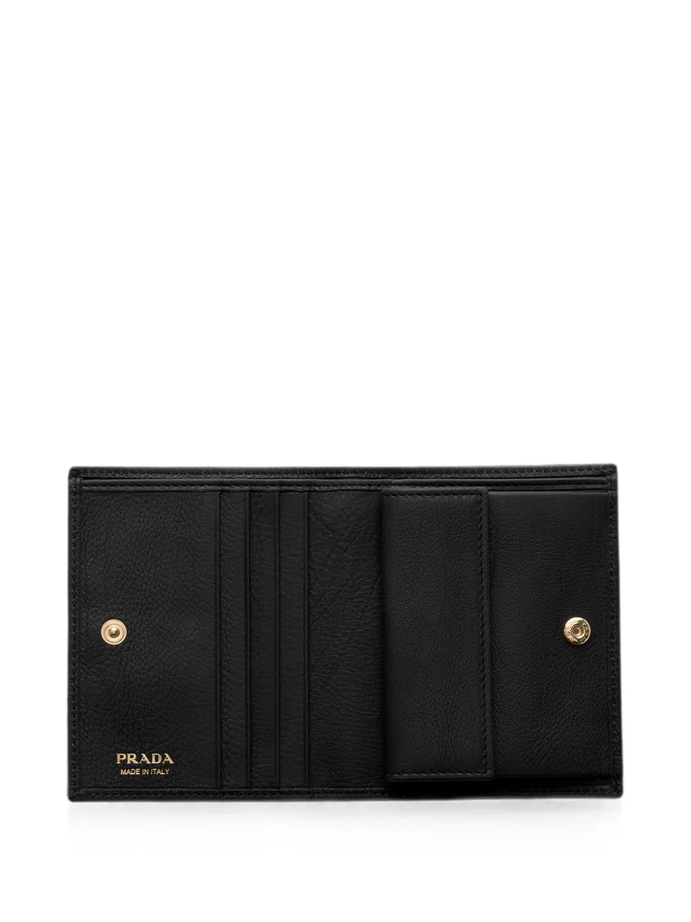 Prada Small Leather Wallet In Black