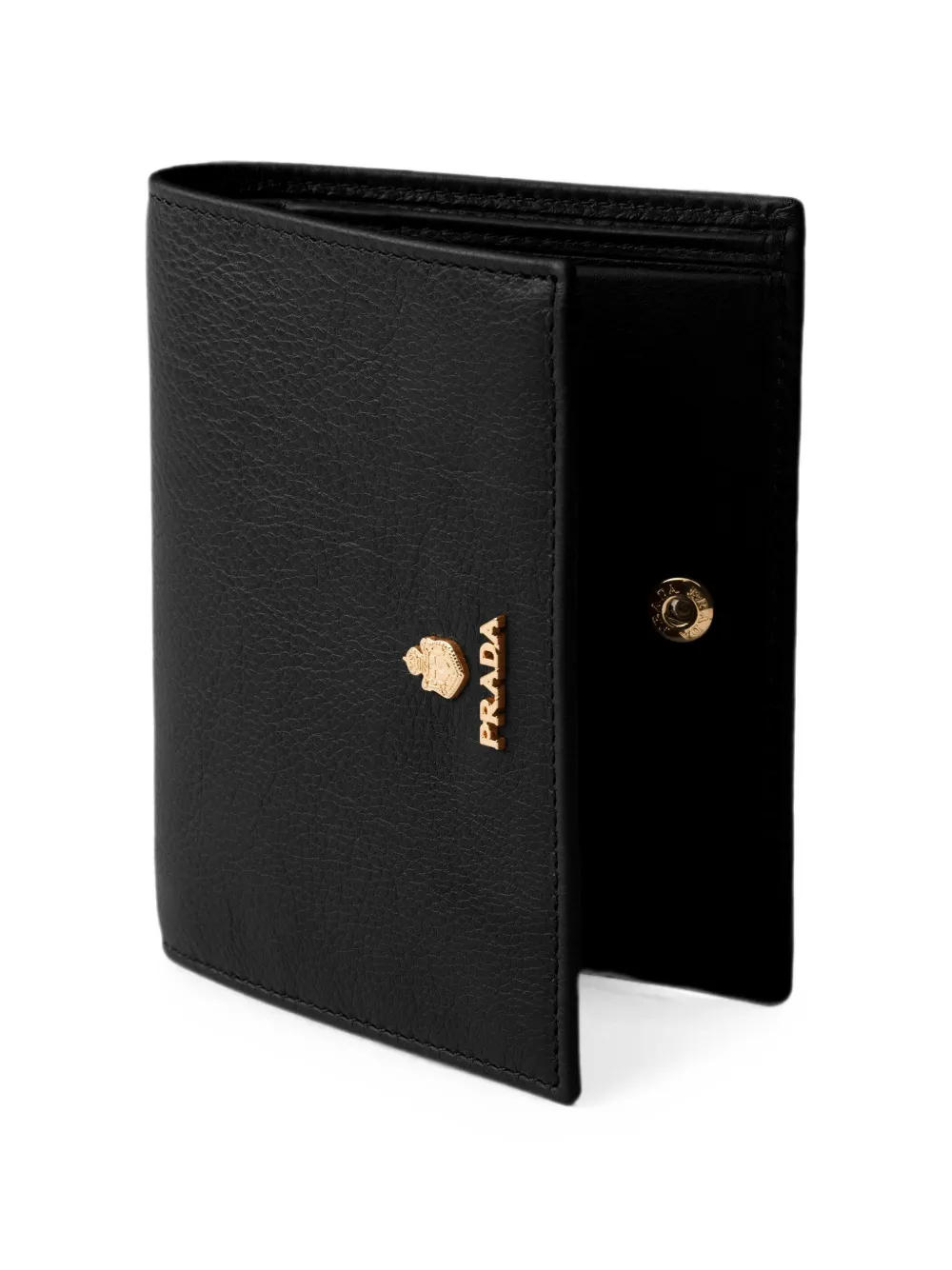 Prada Small Leather Wallet In Black