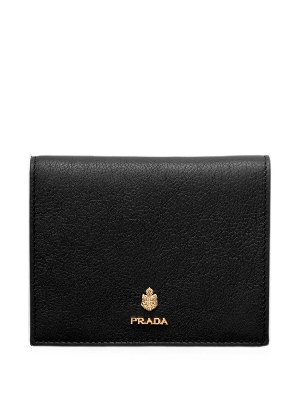 Prada Small Leather Wallet In Black