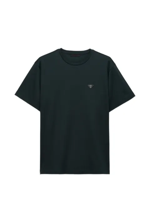 Prada logo-plaque cotton T-shirt